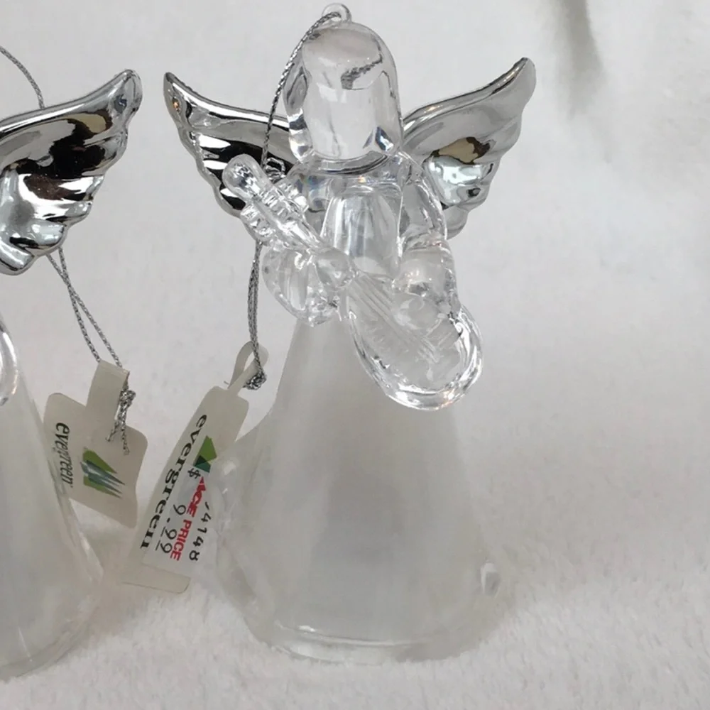 3 LED color changing acrylic Angel ornaments light up multicolor NWT - Picture 9 of 9